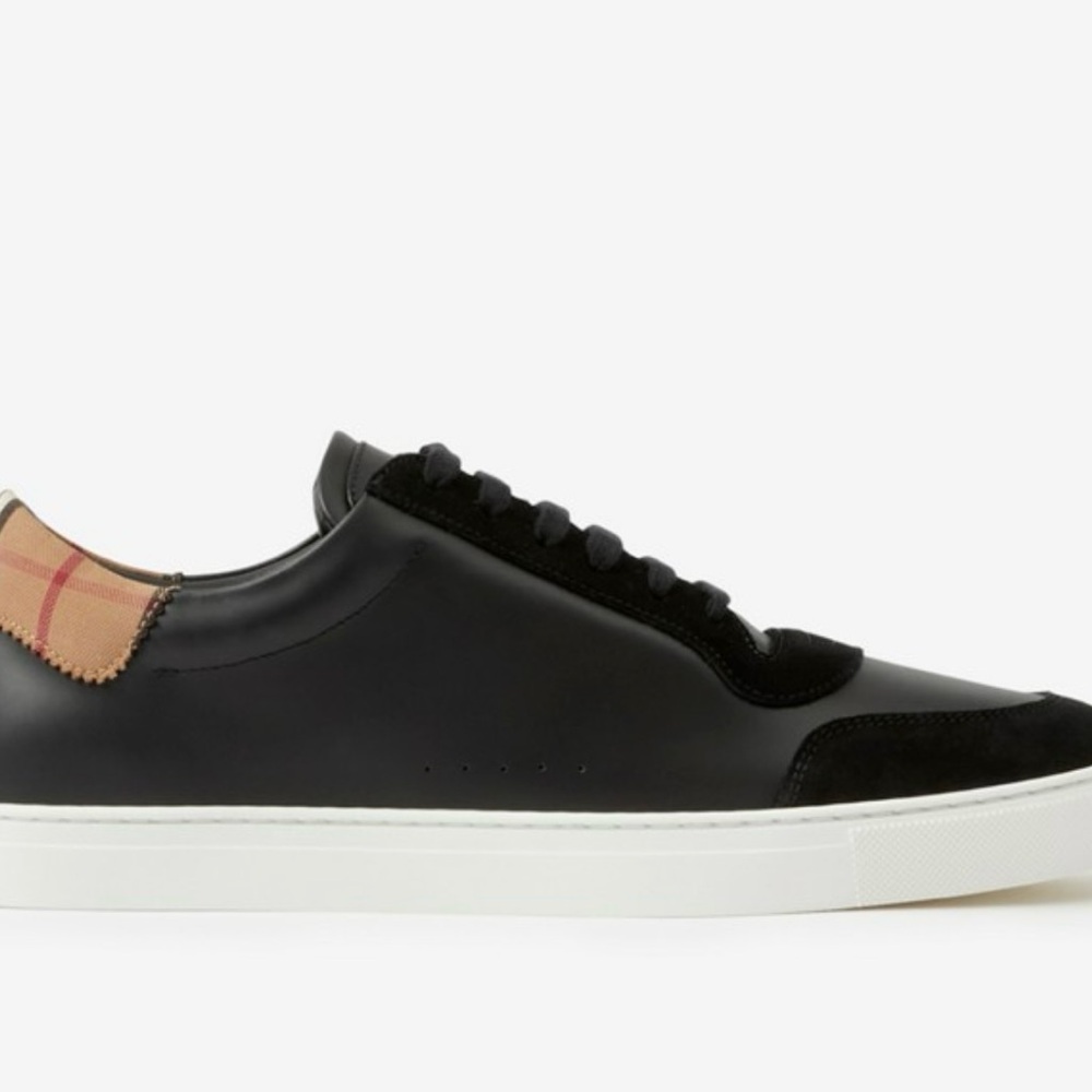 Burberry Black and Tan Men's Sneakers
